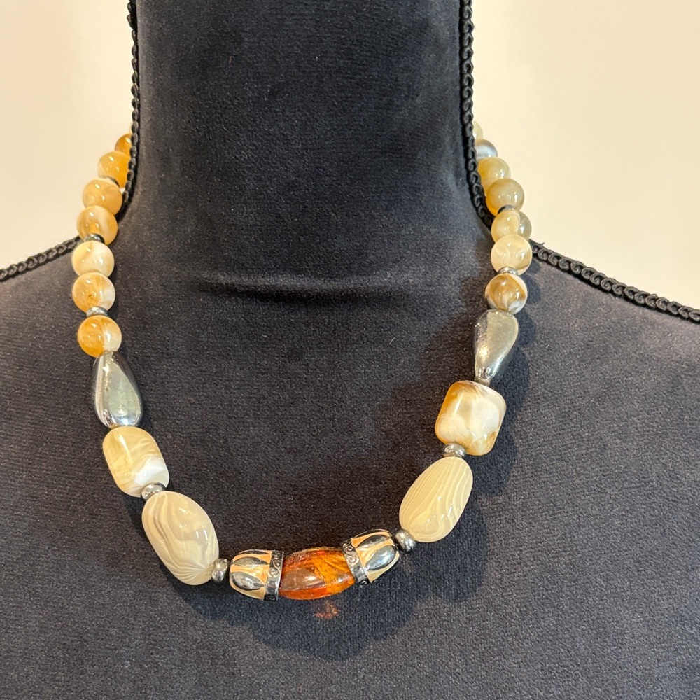 EUC Chunky Necklace of Neutral Beads